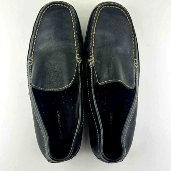 Rockport Men's Slip-on Black Leather Driving Loafers 9M - Picture 8 of 8